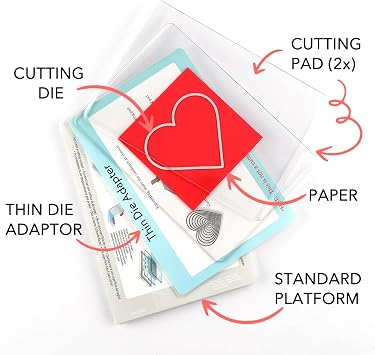 Thin Die Adapter for Die Cutting Machine; PC Plastic Standard Adapter Pad for Thin Wafer Dies Increases Cutting Capability Scrapbooking Die-Cutting Plate Adaptor 9x6inch(22.8x15.4cm)