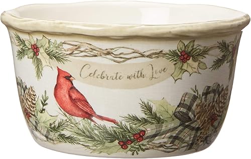 Miniatura 5 de Certified International 89044RM Holly and Ivy - Juego de vajilla de 16 piezas, servicio para 4, multicolor