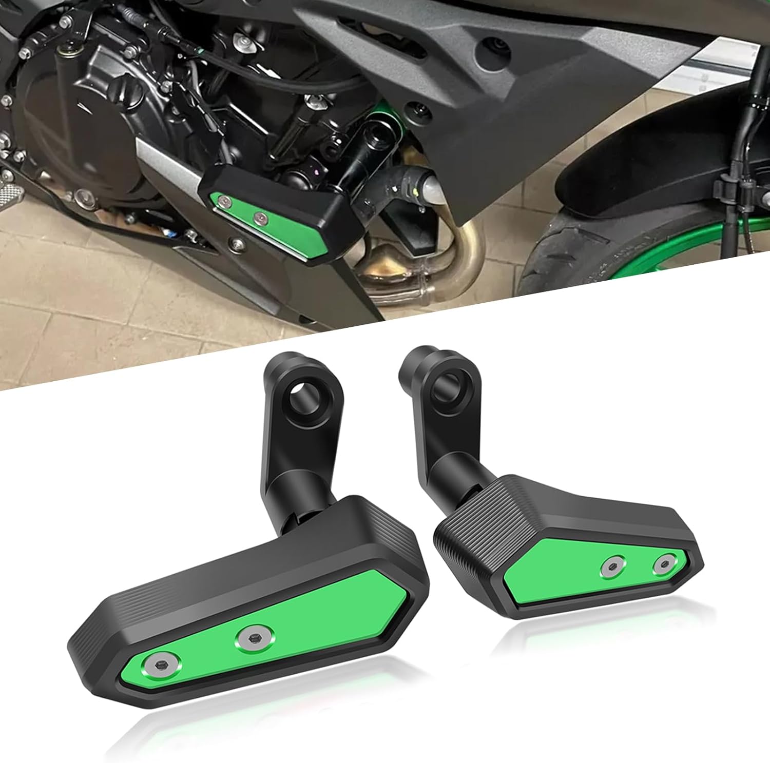 for NINJA500 Z500 SE Ninja 500 z500 se 2024 2025 Accessories Engine Anti-Fall Protection Cover Motorcycle Body Anti-Fall Block Side Cover Protection Frame Slider Impact Engine Drop pad (Green)