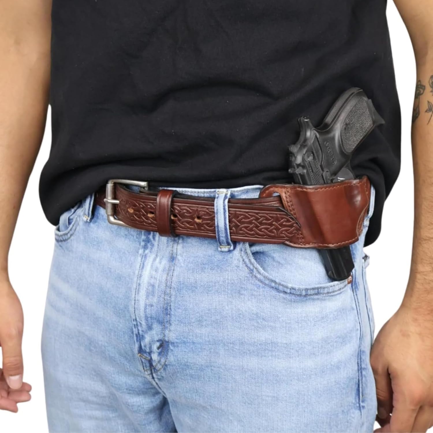 Daltech Force Molded Belt Slide Holster – Custom Fit for Any 1911 Pistol, Concealed Carry, Durable USA-Made