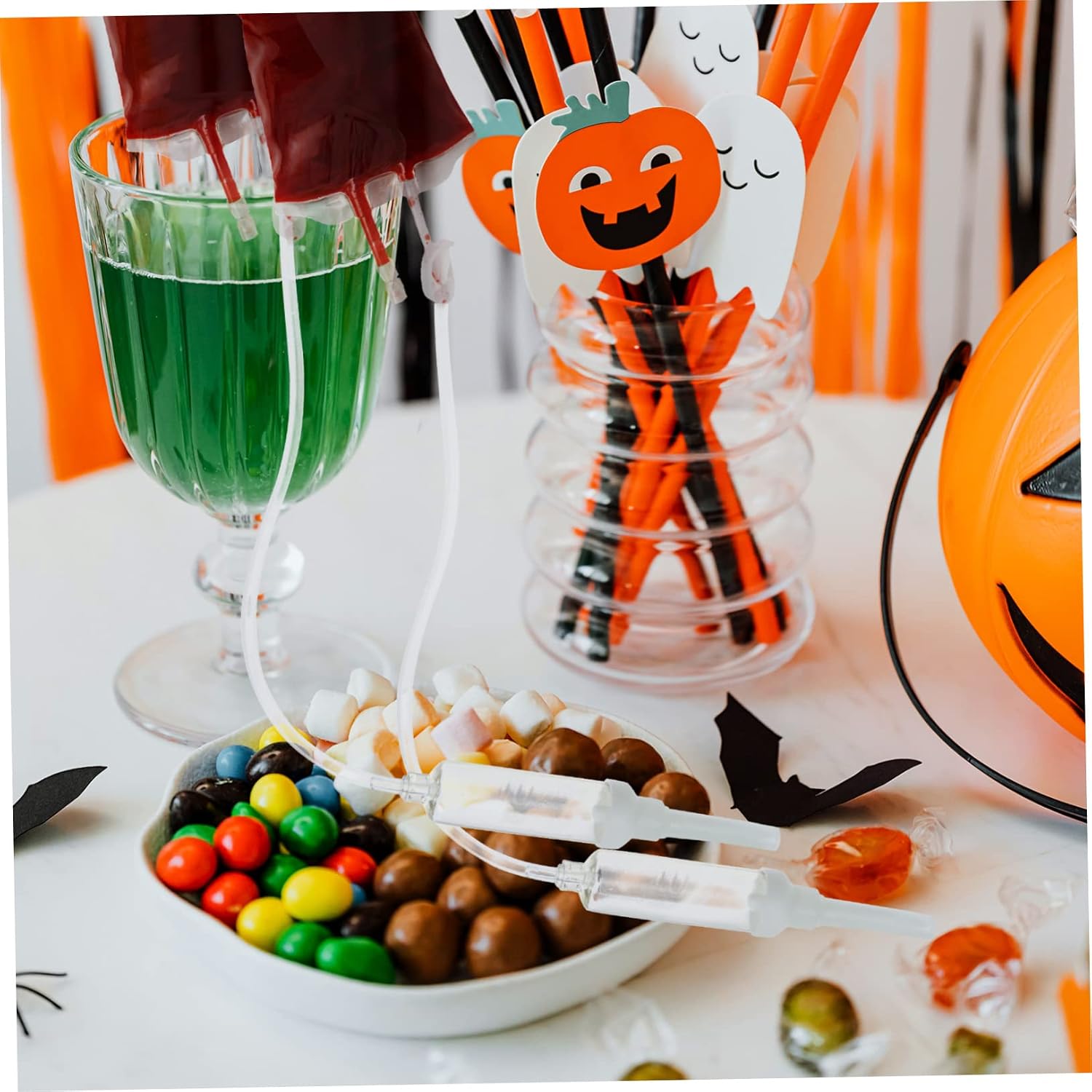 Halloween Blood Pouch PVC Reusable Drink Bag for Halloween Parties