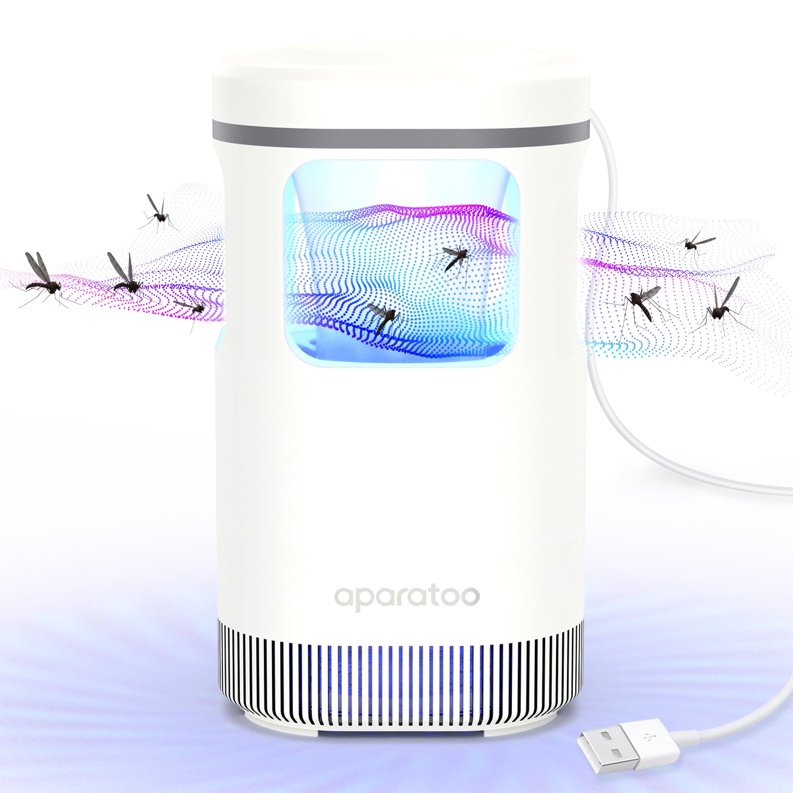 Lampada antizanzare, Zapper elettrico per insetti, potente anti-mosche UV, ricarica USB, repellente per zanzare, trappola per insetti, trappola per interni, esterni, camera da letto, cucina, ufficio