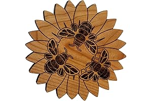 Honey Bees on a Flower Trivet: Safeguard Wood Tables