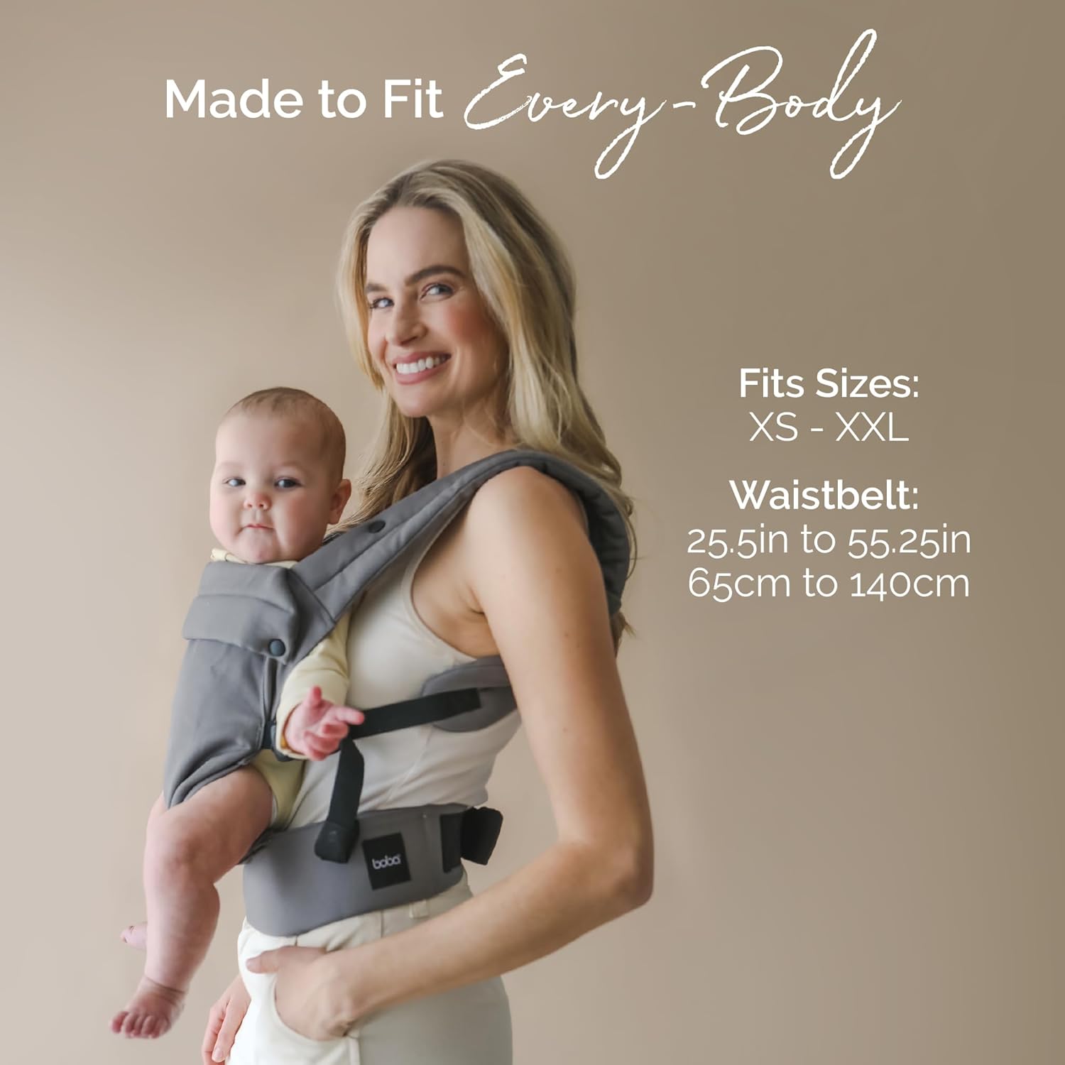 Boba Auri Baby Carrier Newborn to Toddler - Corduroy Cotton Newborn Carrier, 3 Ergonomic Positions (Front in/Front Out/Back), “M”-Position Baby Carriers with Adjustable Seat (7-45 lbs)