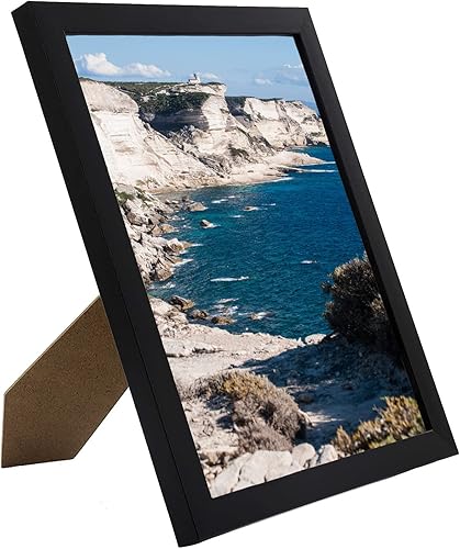 Miniatura 2 de BOANKODU Juego de 2 portarretratos de 5 x 7, hechos de plástico transparente de alta definición para fotos de 4 x 6 pulgadas con paspartú o de 5 x 7