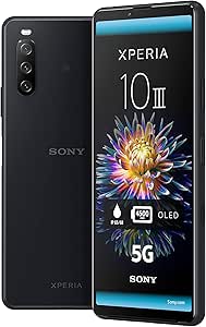 Sony Xperia 10 III 5G Smartphone (15,2 cm 21:9 Wide Full HD+ OLED Display, Triple-Kamera System, Android 11 SIM Free, 6 GB RAM, 128 GB Speicher), Schwarz