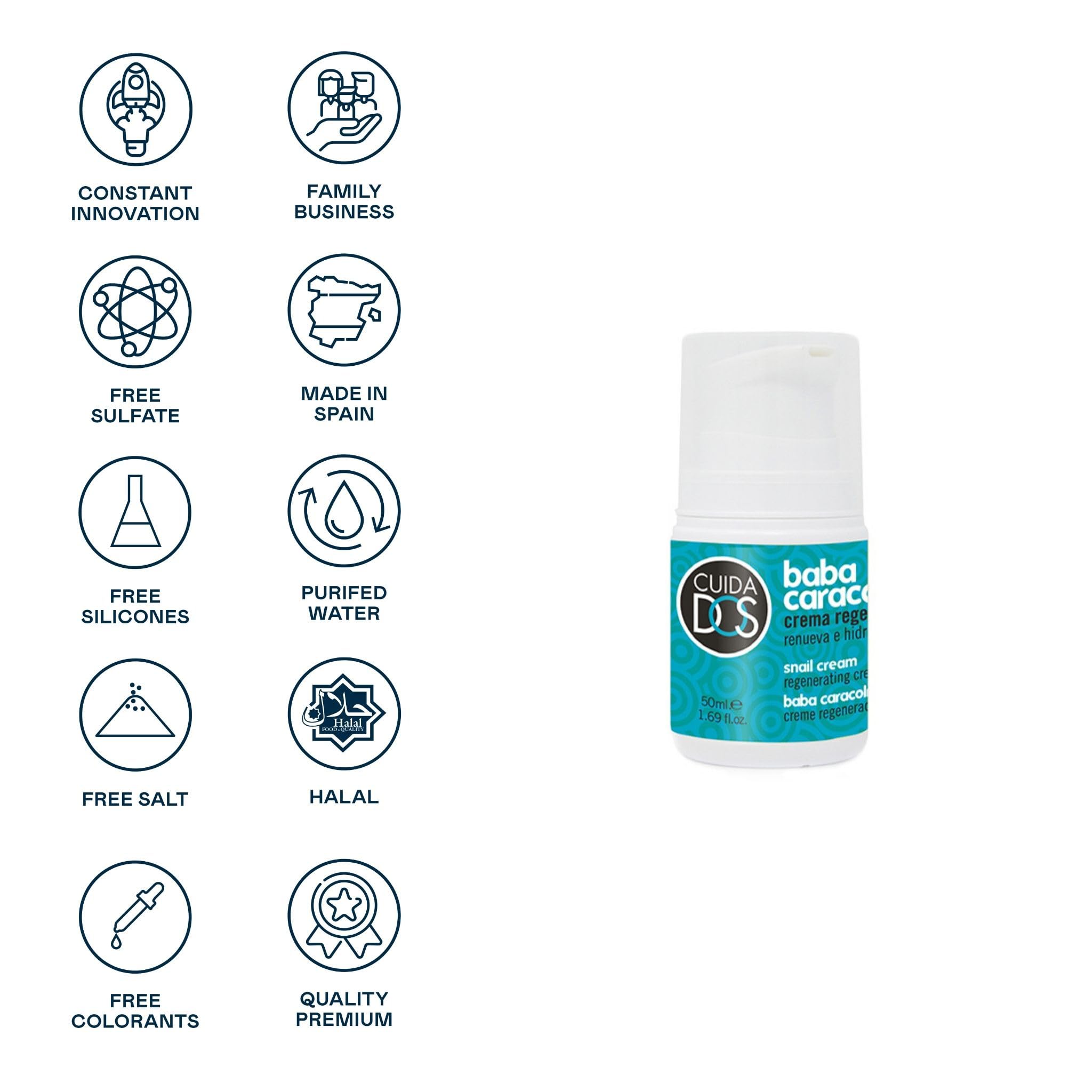 Cuidados krem z regenerującym śluzem ślimaka - 50 ml