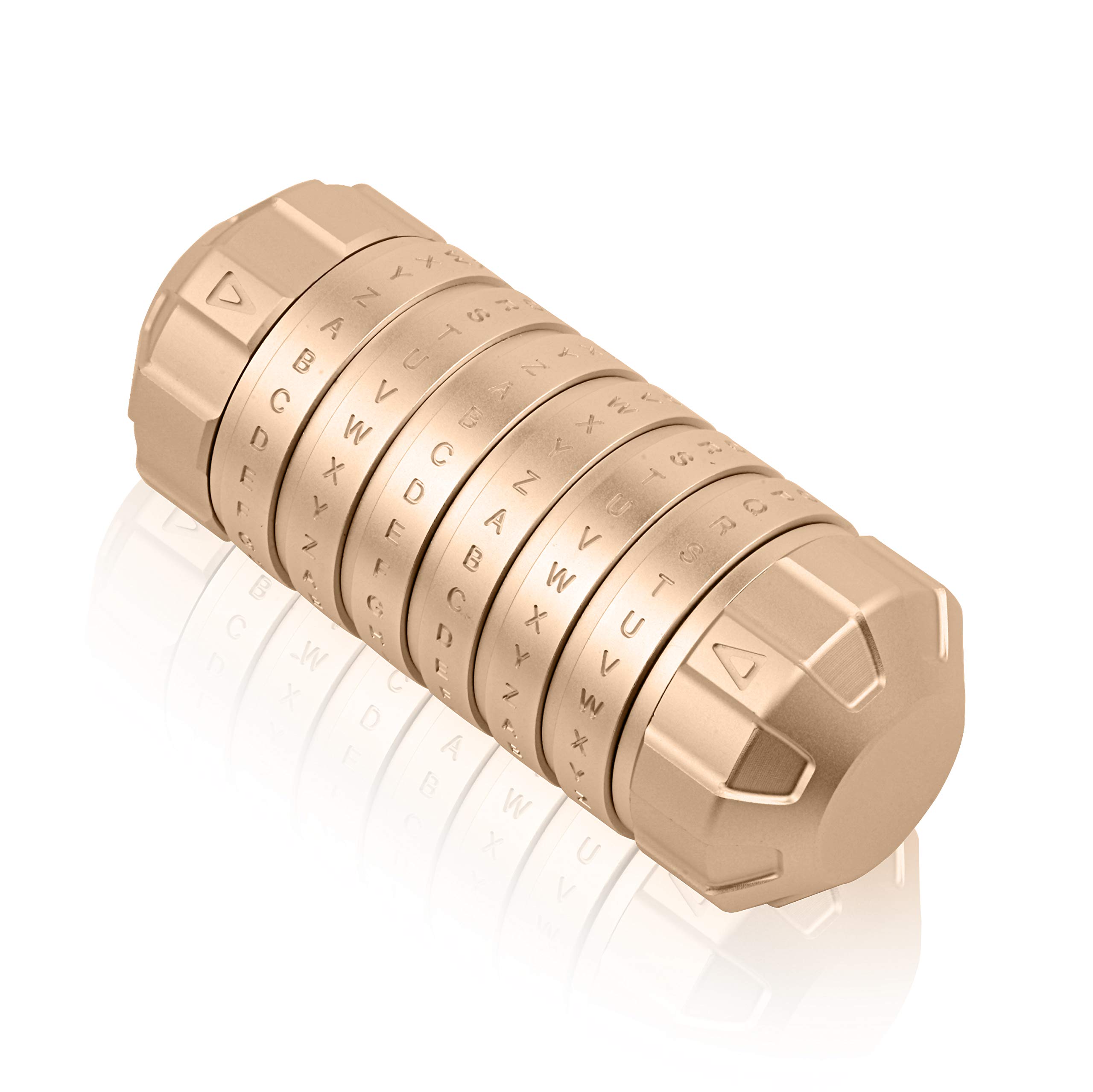 YIMFAS The Da Vinci Code Cryptex CNC Processing Delicate Creative Gifts (Gold)