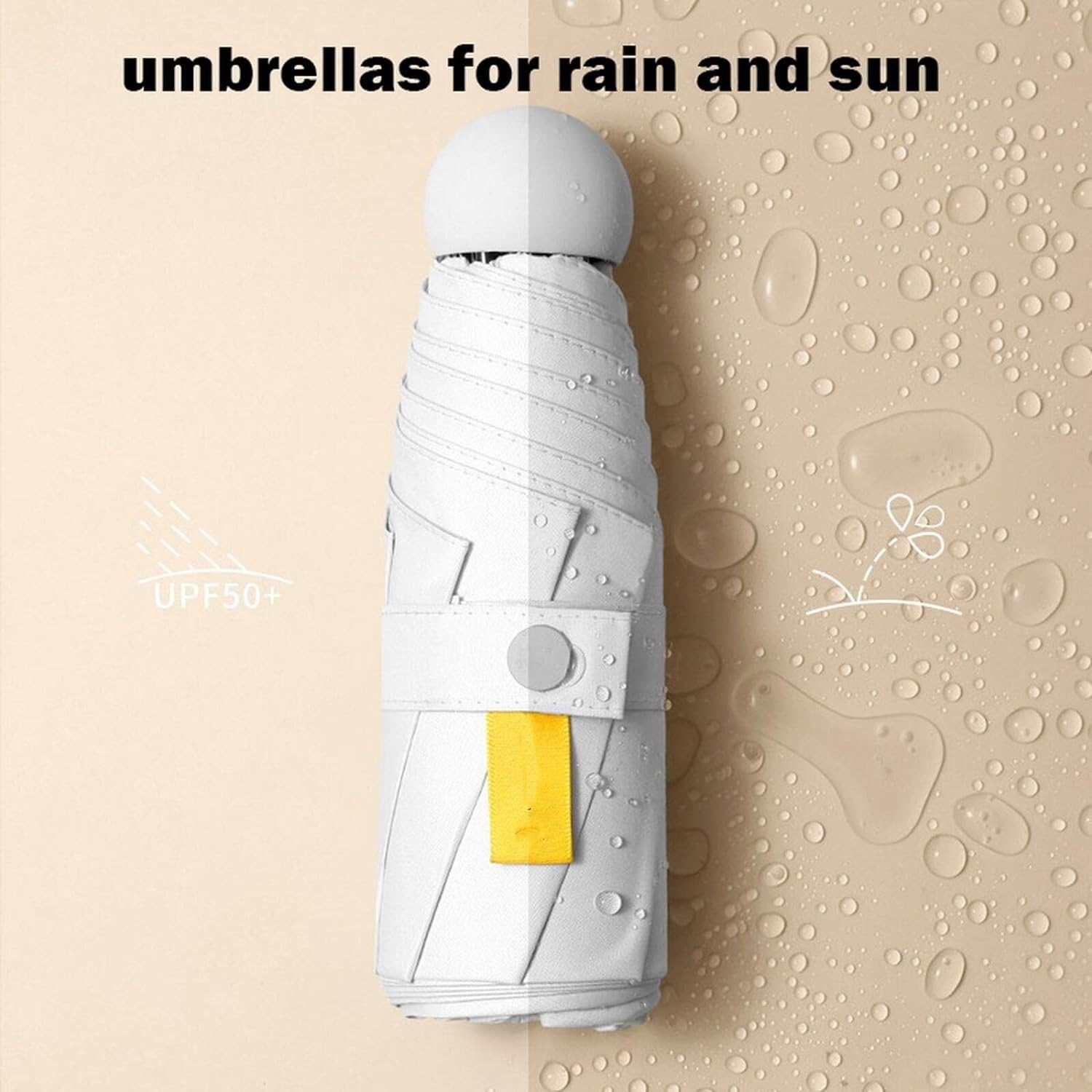 Parapluies, Parapluie Pliant Compact de Voyage, Mini Parapluie, parapluies d'ombrage Pluie et Soleil