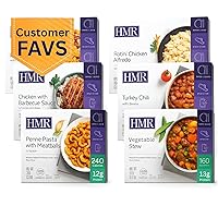 Vista 10 de HMR Entrees Meals Paquete Variado de 16 Comidas Prefabricadas para Microondas Bajas en Calorías para Pérdida de Peso Cena Lista para Comer