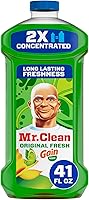 Mr. Clean 2X Concentrated All-Purpose Cleaner with Gain Scent, Multi-Surface Floor & Bathroom Cleaner, 41oz Dilutable Liquid