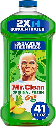 Mr. Clean 2X Limpiador concentrado para múltiples superficies con aroma original Gain, 41 onzas líquidas