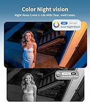 Vista 7 de 2K Solar Security Cameras Wireless Outdoor, 360° View Outdoor Camera for Home Security with Color Night Vision, Battery Powered, AI PIR Detection