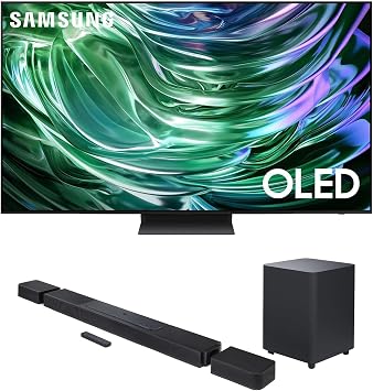 Samsung QN77S90DAFXZA 77 Inch 4K OLED Smart TV with Dolby Atmos and a JBL BAR-1300X 11.1.4ch Soundbar and Subwoofer with Surround Speakers 2024