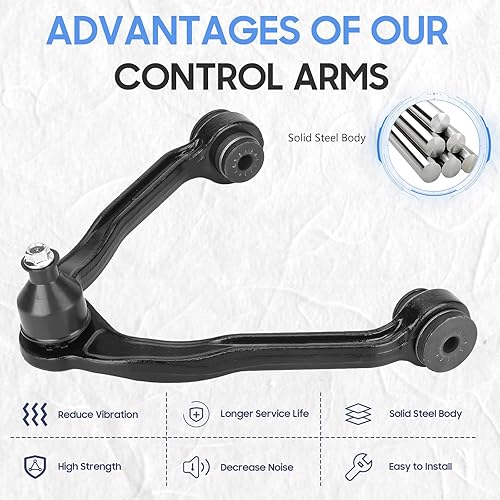 Miniatura 3 de Brazos de control superiores delanteros con rótulas, barras estabilizadoras, barras de acoplamiento, kit de suspensión para Chevrolet Silverado 1500