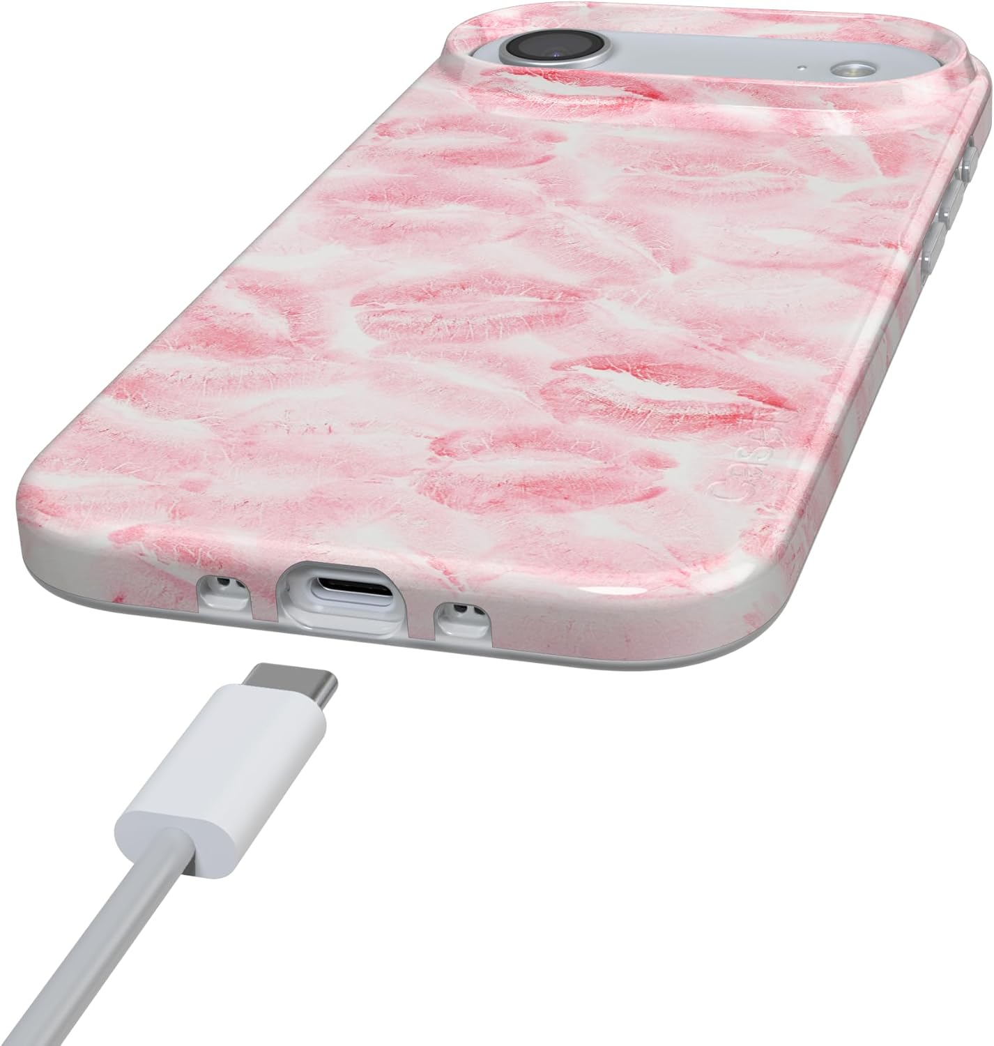 Casely iPhone 17 Air Case | Sealed with a Kiss | Pink Lipstick | Compatible with MagSafe | Classic Ultra Slim Design