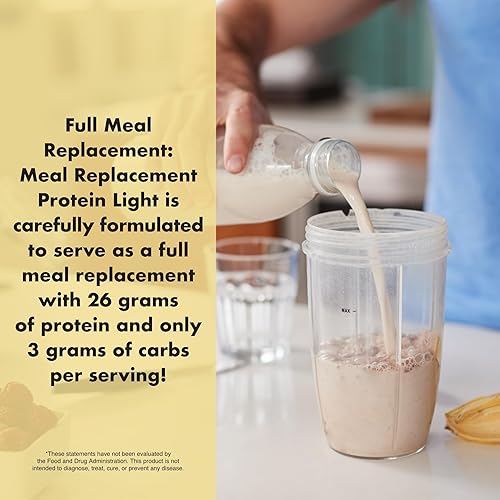 Miniatura 7 de Proteína ligera de reemplazo de comidas, proteína ligera de reemplazo de comida entera en polvo (chocolate, 25 porciones)