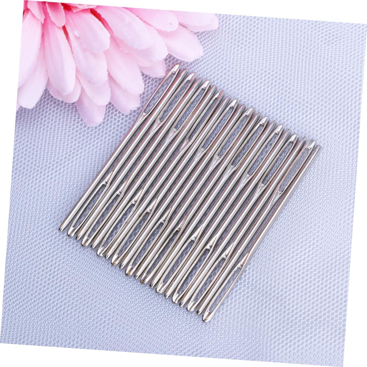 TEHAUX 60pcs Large Eye Cross Stitch Needles Long Blunt Sewing Yarn Needles for Embroidery Crochet Knitting and Upholstery