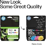 Pack de 4 cartouches d'encre haute capacité HP 962XL noire et HP 962 Cyan, Magenta, Jaune (3JB34AN)