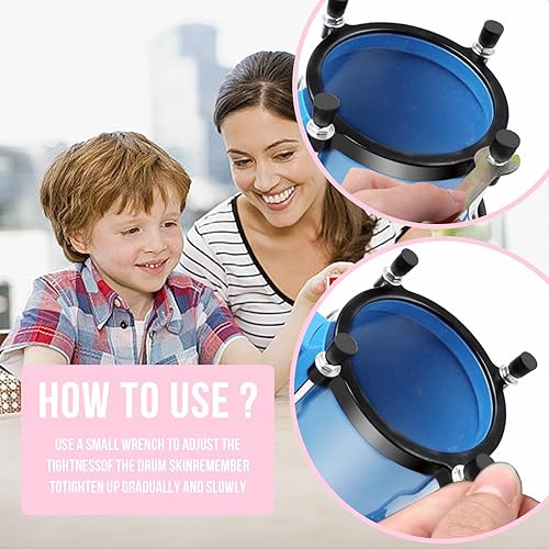 Miniatura 19 de Soulmate Bongo - Juego de tambores de 6 y 7 pulgadas para niños, adultos, principiantes, profesionales, cavidad transparente y metal, instrumentos