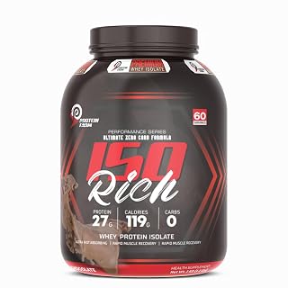 Proteinfarm ISO RICH 100% Protein Isolate/chocolate/ 2KG / 60 Servings In Pack/27G Protein per scoop/Essential Vitamins,Minerals,For All Gender - Amazon product rated Grade A