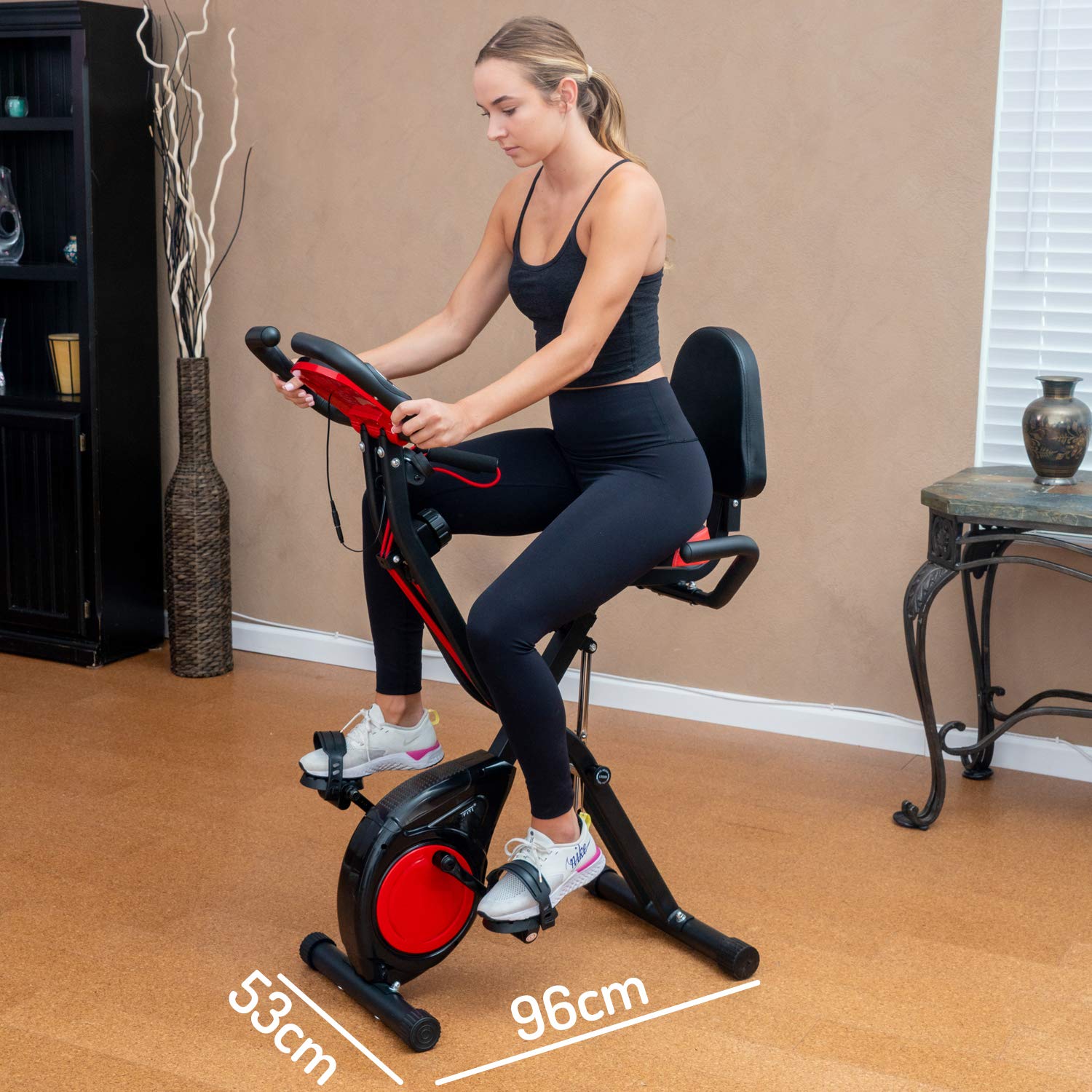 Buy YYFITT 2In1 Foldable Exercise Bike for Home Use with Arm Workout