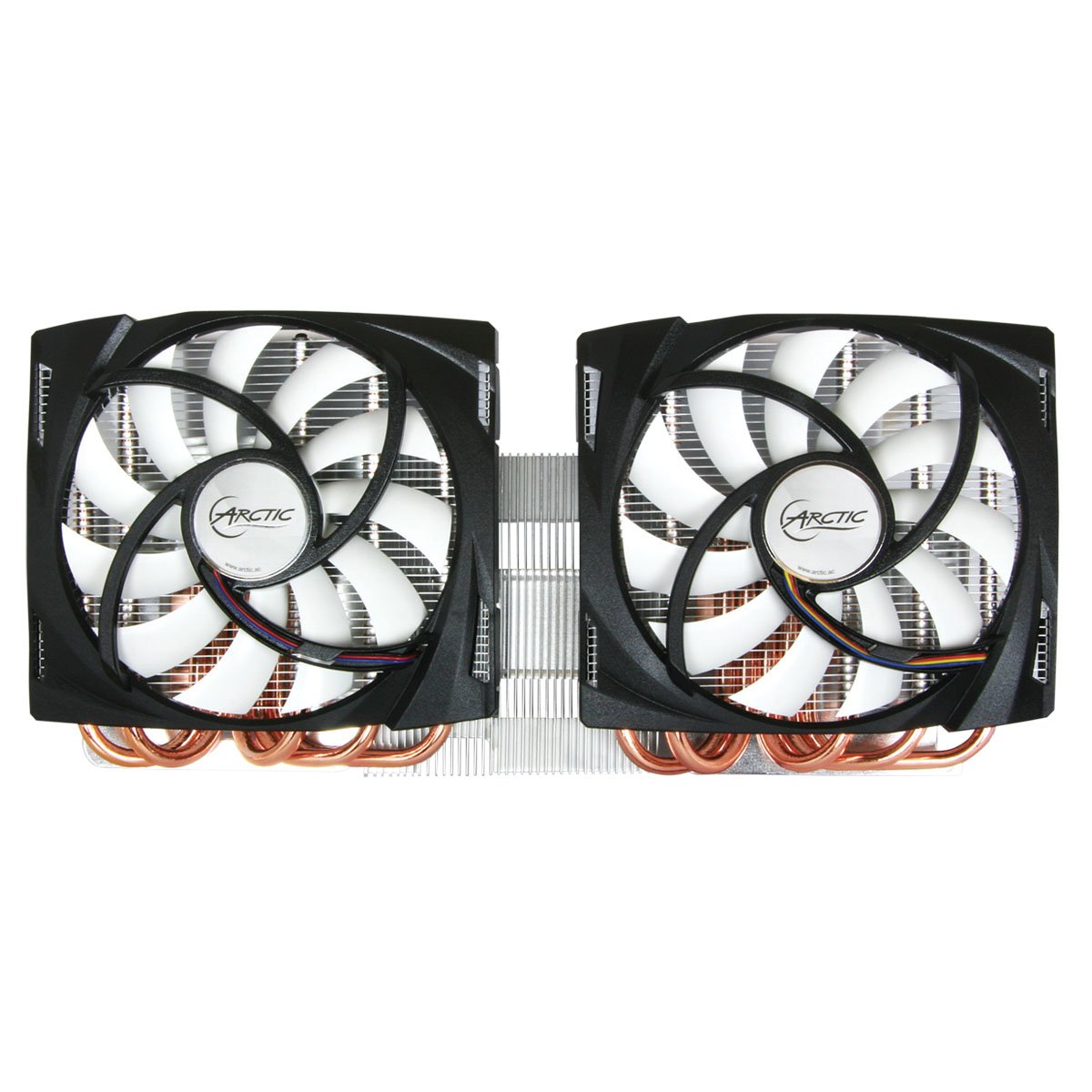 Arctic Cooling Accelero Twin Turbo 6990 - Ventilador de tarjetas gráficas (1500 RPM, 12 cm), negro y blanco