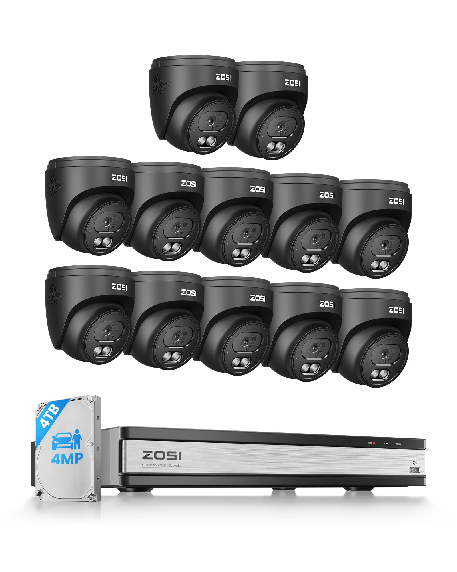 Amazon.com : ZOSI C220 16CH 4K PoE Home Security Camera System, 16