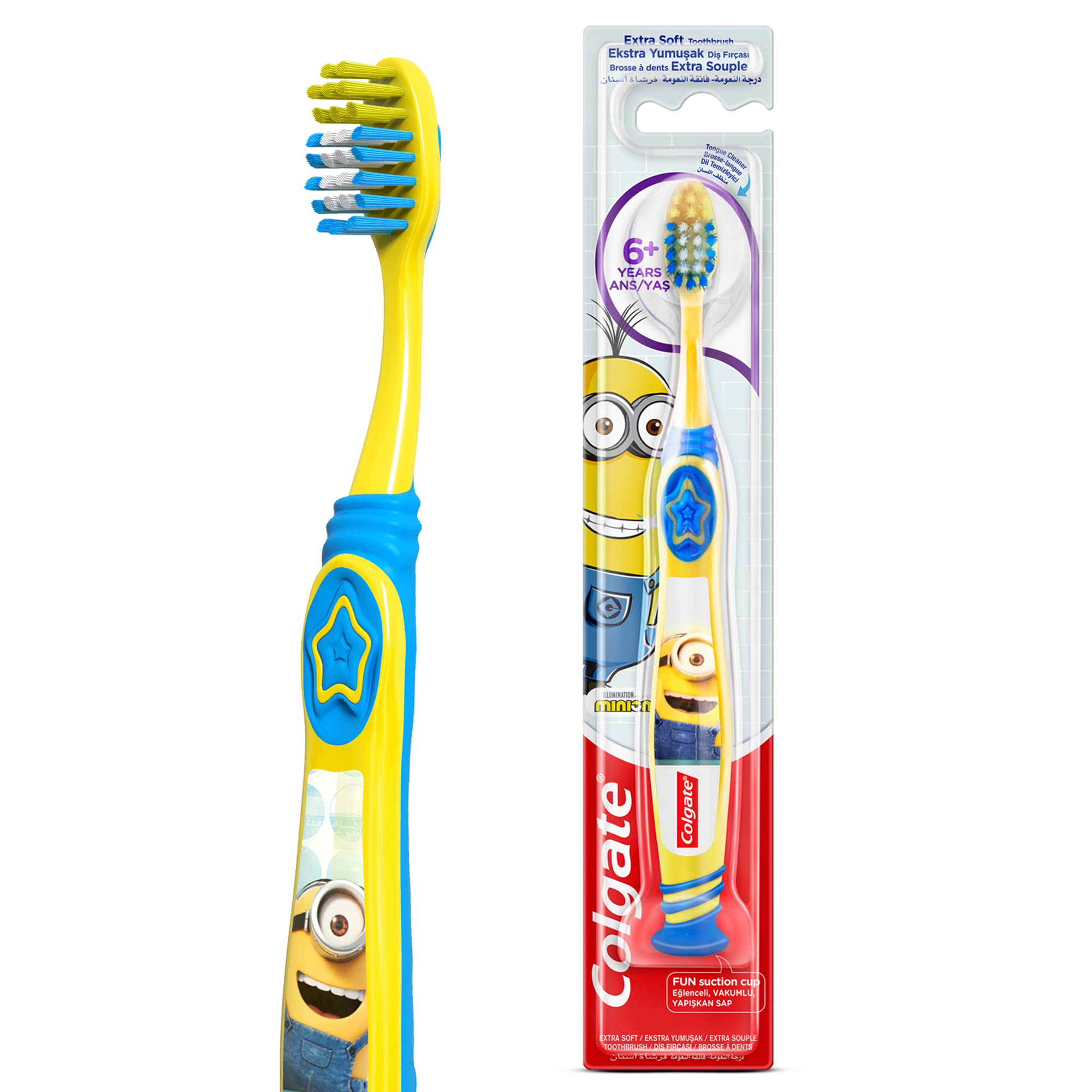 Colgate Minions 6+ Yaş Vakumlu Yapışkan Sap Ekstra Yumuşak Çocuk Diş Fırçası