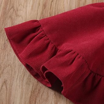 Karuedoo Baby Girls Velvet Suspender Skirt Infant Toddler Ruffled Casual Strap Sundress Summer Outfit Clothes