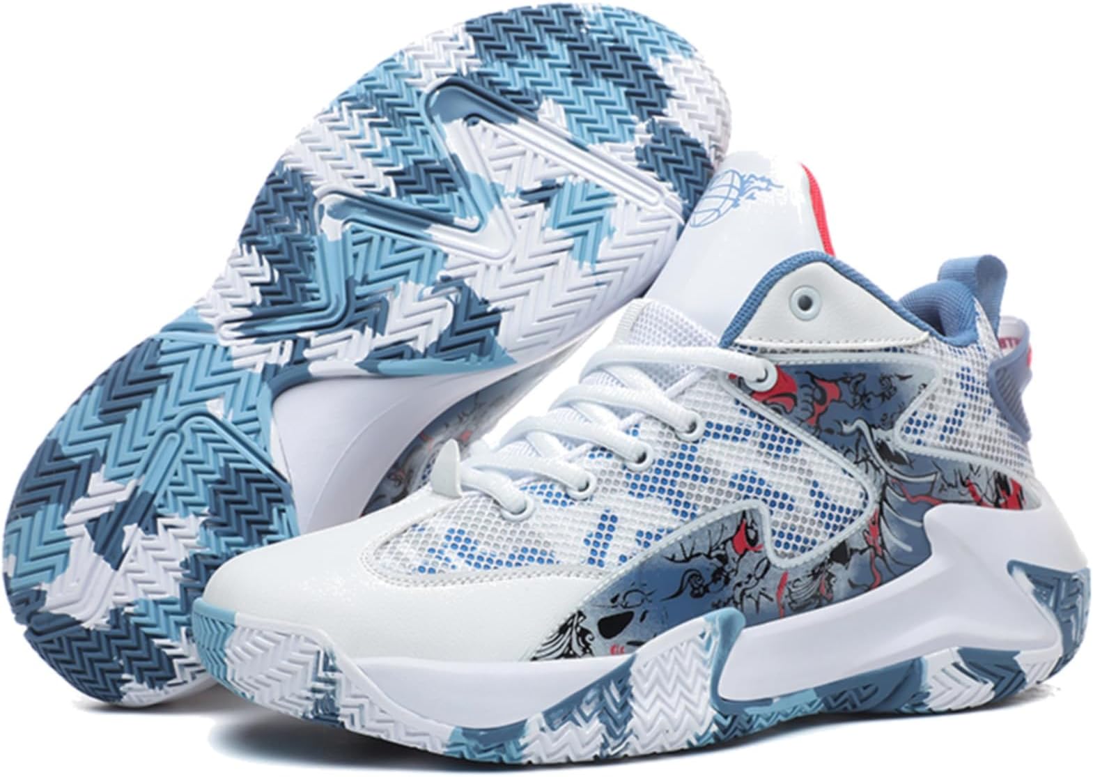 Men's Basketball Shoes Breathable Sneaker Supportive White