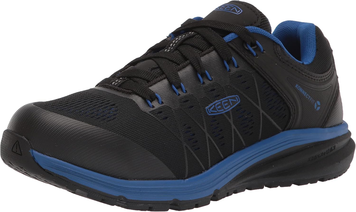 KEEN Utility Men's Vista Energy Low Soft Toe Industrial Sneaker Work, Nautical Blue/Black, 11