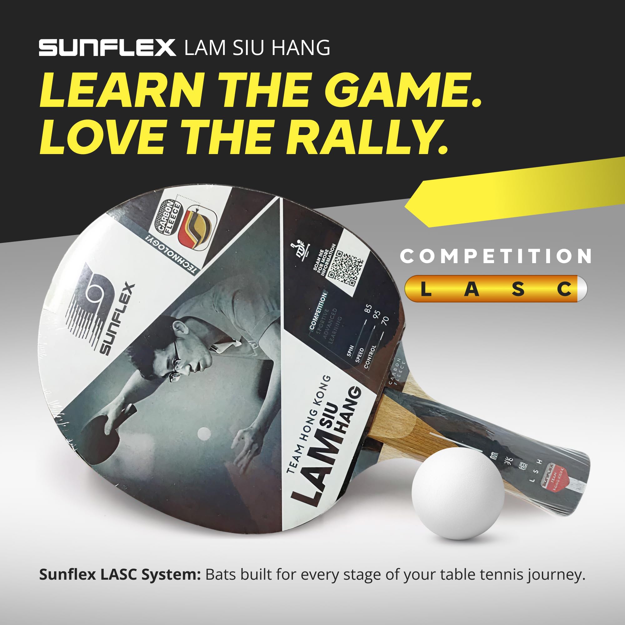 SUNFLEX - Raqueta de Tenis de Mesa - Lam SIU Hang