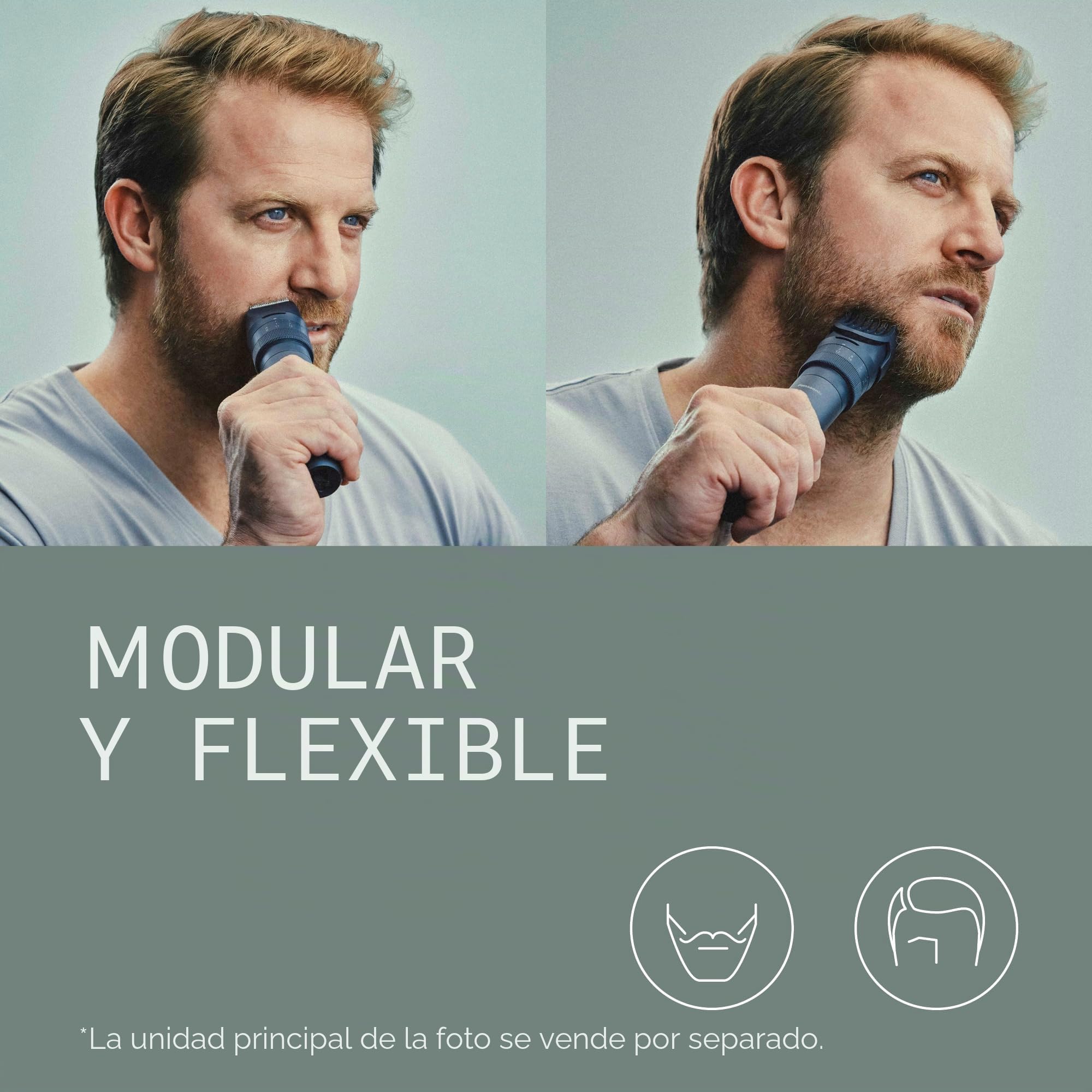 Panasonic MULTISHAPE Sistema De Cuidado Personal ER-CDT1 & ER-CKL1 Paquete, Accesorios Cabezales de Afeitado y Recorte Detallado con batería recargable Ni-MH, Negro
