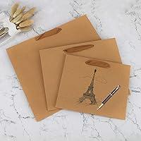 Vista 8 de EUSOAR Bolsas de papel de estraza para regalo, 55 unidades, 3 tamaños, reutilizables, resistentes, resistentes, resistentes, con asas, a granel