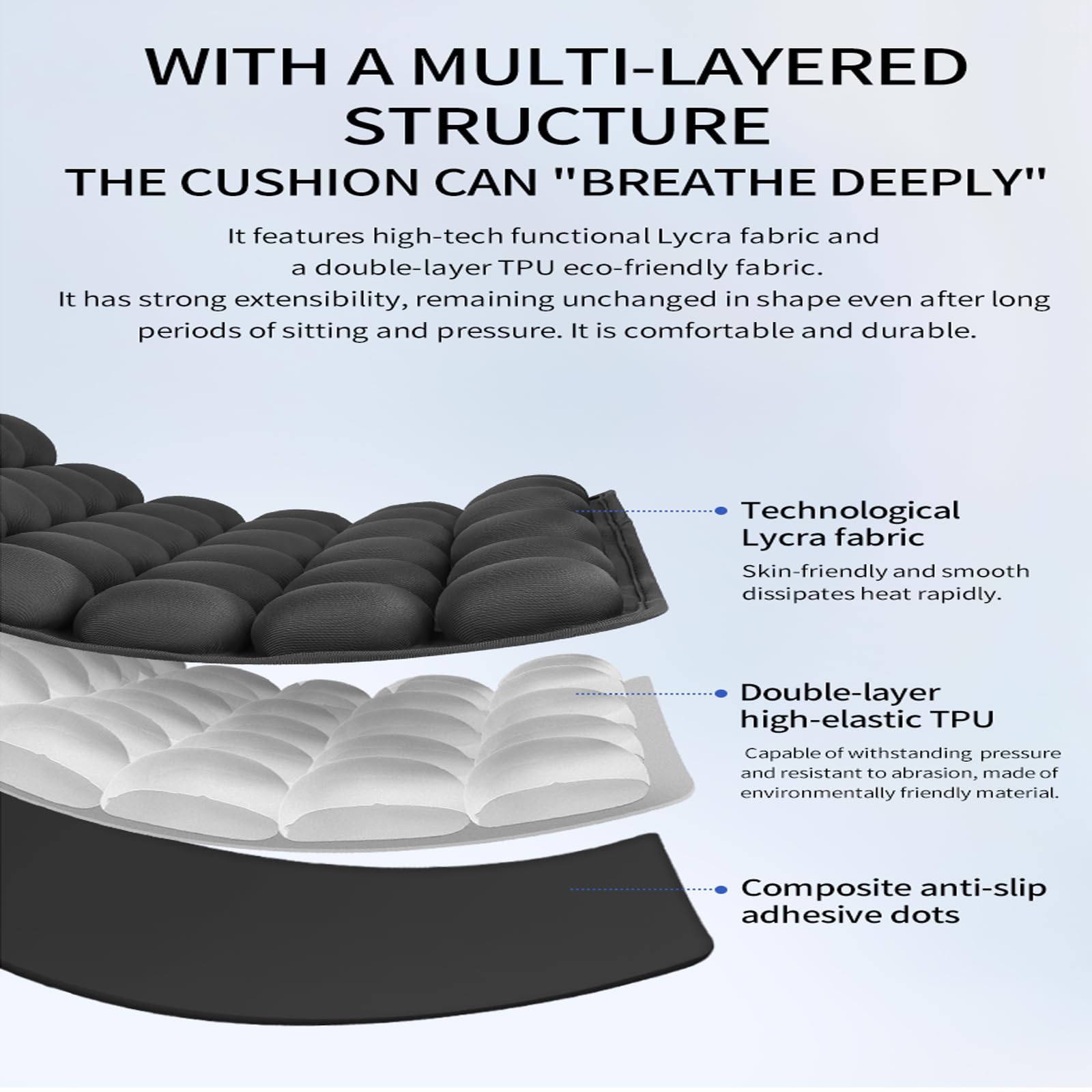 LINPING Coussin de siège orthopédique ergonomique, trou de voyage gonflable, soulagement des douleurs au coccyx et pour plus de confort d'assise, confort ergonomique pour voiture, bureau
