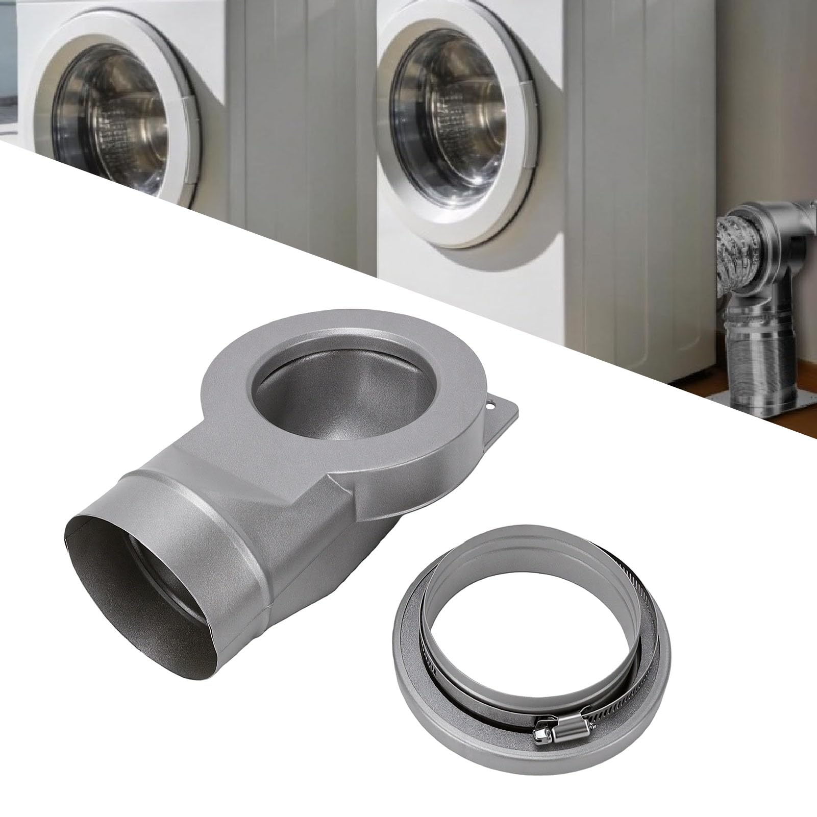XUMIUZIY Kit Conector de Conducto de Secadora, Diseño de Curvatura de 180