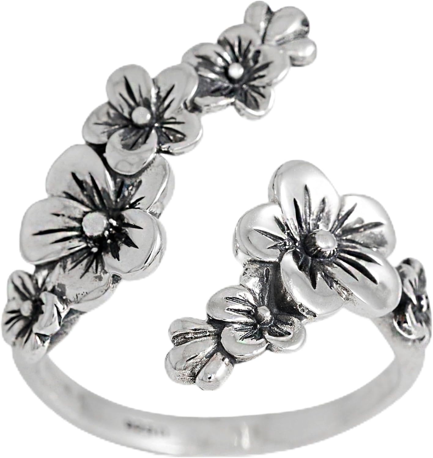 NINA DESIGNS Sterling Silver Rings - Sterling Silver Adjustable Ring, Jewelry for Women, Recycled Silver, Gift for Women Women’s Rings