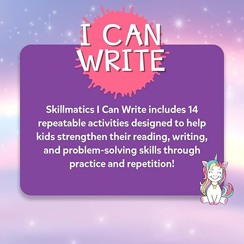 Miniatura 7 de Skillmatics I Can Write - Juguete educativo con temática de unicornios, actividad de aprendizaje preescolar y jardín de infantes, suministros para