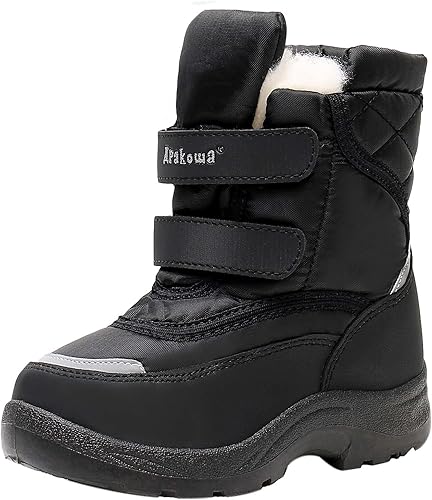 Apakowa Kid's Boys Girls Winter Snow Boots (Toddler/Little Kid)