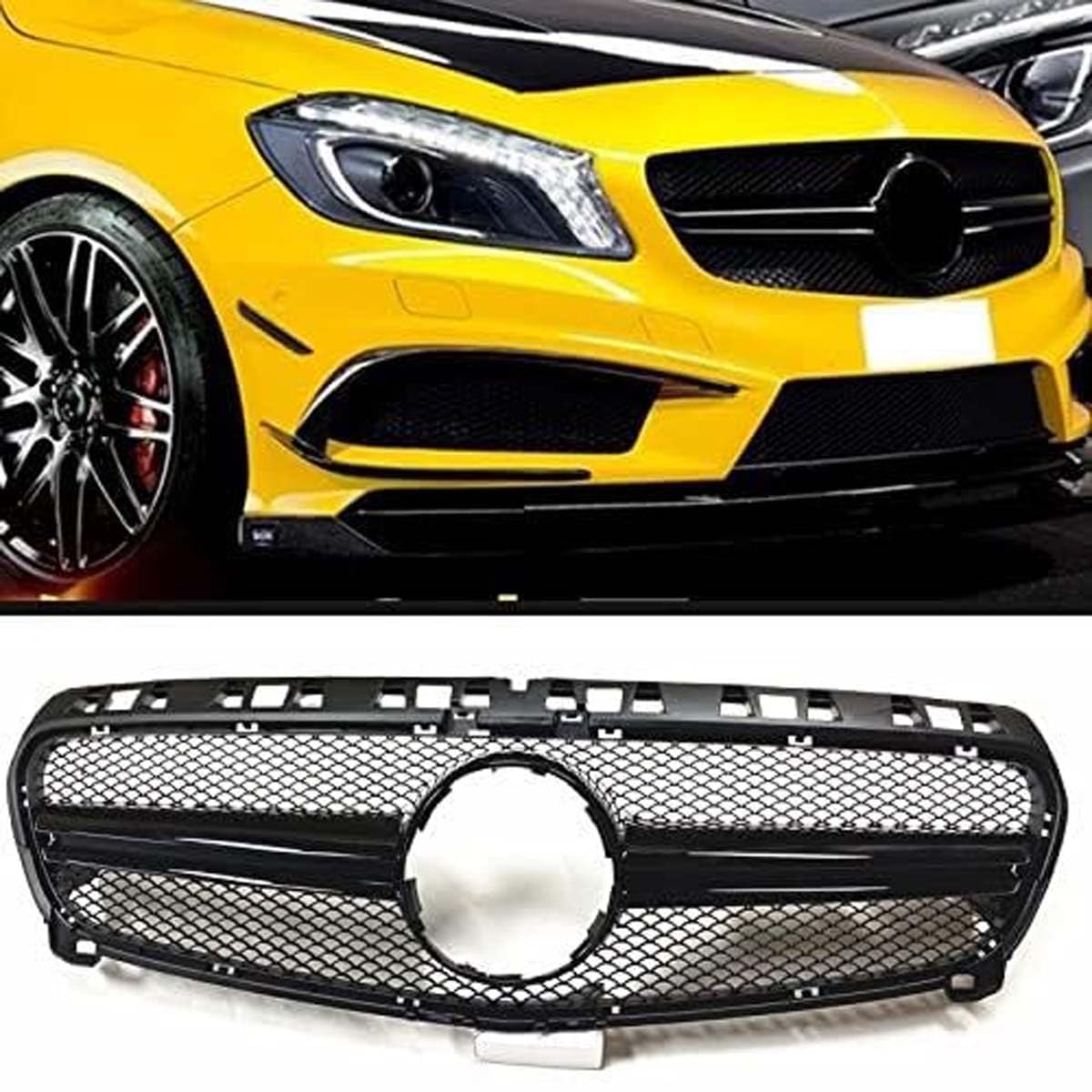 BXQDAM Front grille,Compatible with Mercedes-Benz W176 A Class A180 A200 A45 2013-2015,Front grille parts