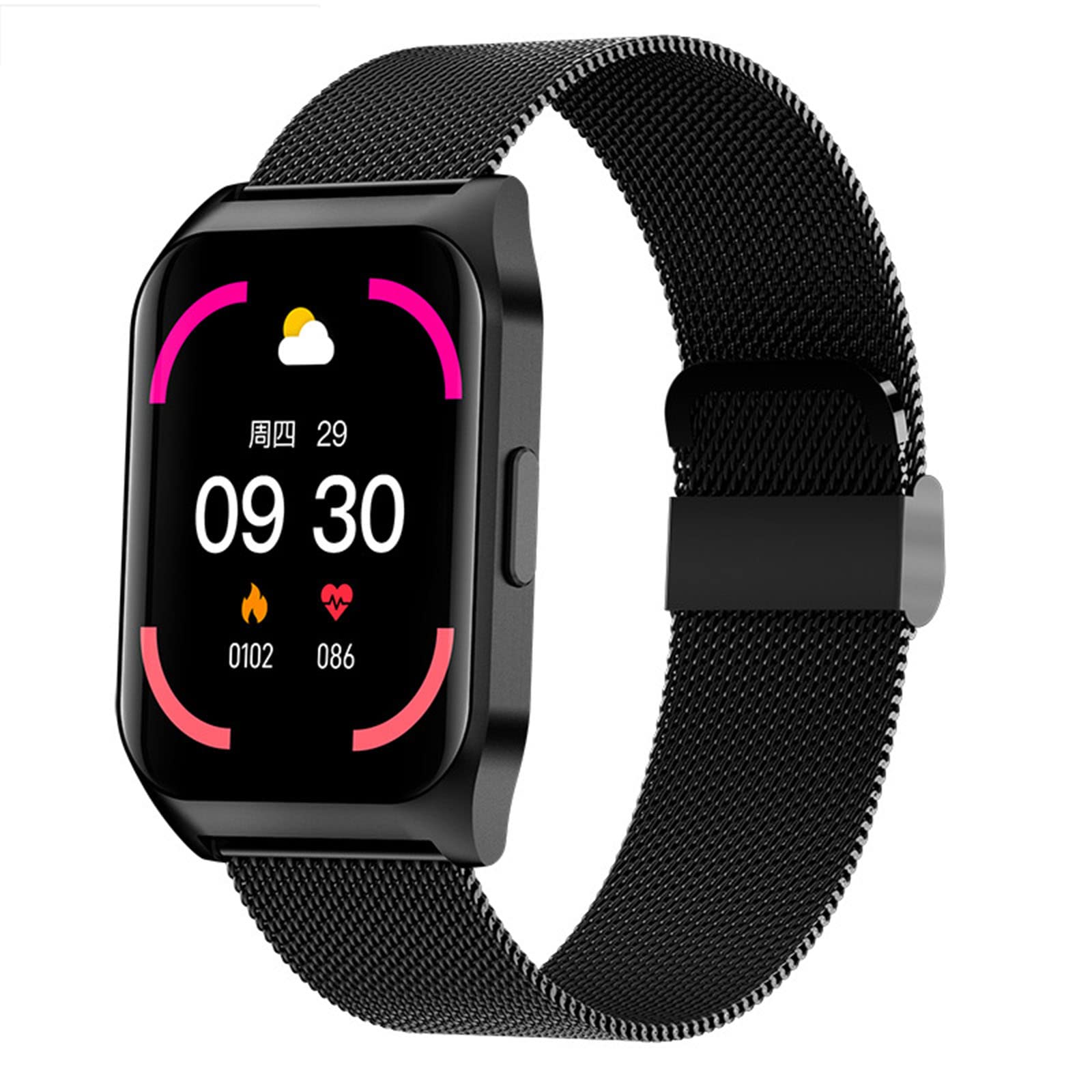 4.3 cm dotykowy smartwatch dla mężczyzn i kobiet. Wodoodporny monitor fitness IP67 z pulsometrem i monitorem snu, z 24 trybami ćwiczeń, krokomierzem kalorii, smartwatchami do iPhone'a i
