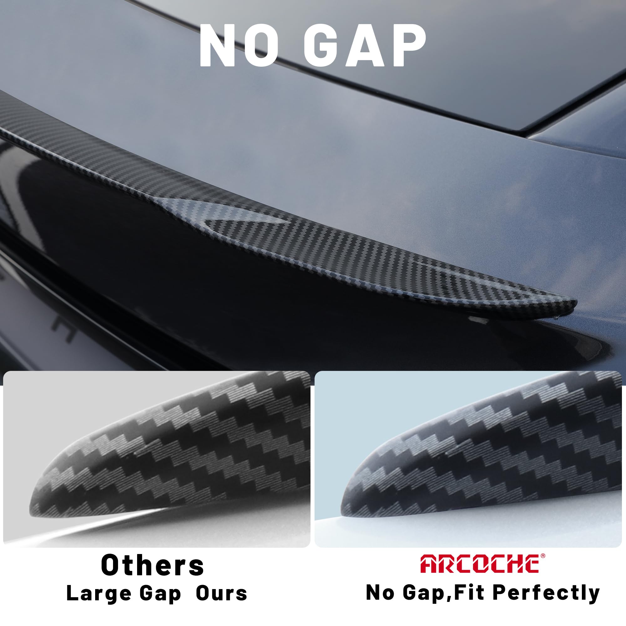 Arcoche Spoiler for Tesla Model Y Juniper 2025 2026, Heckspoiler für Tesla Model Y Juniper 2025 2026, Heckspoiler flügel Performance Heckklappe Heckdeckel, Not for Model Y Standard & Performance