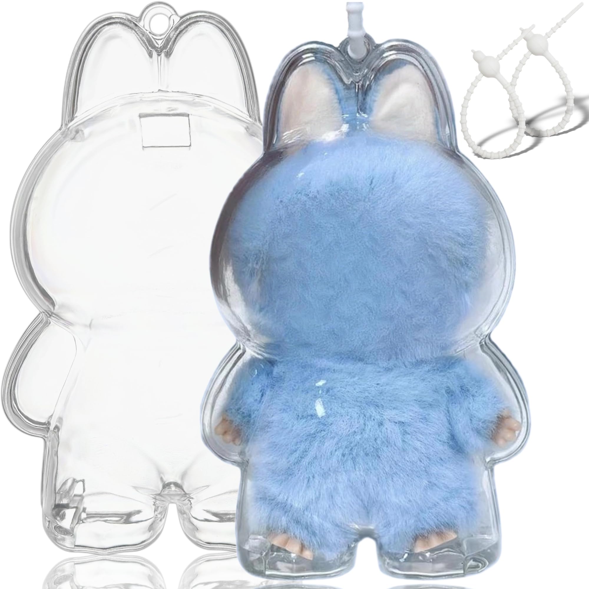 ★新品★　窓付ケース　60個　推し活　ぬい活　ディスプレイ　熊　育成ゲーム機型 Amazon.co.jp: MONSTERS Pin for Love mini Labubu シリーズ用 保護