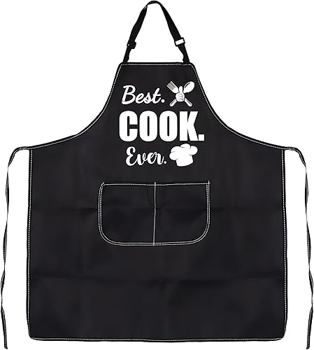 Miniatura 5 de CMNIM Delantal de cocina para cocinero, delantal de cocina Best Cook Evers, regalos de chef, delantales de chef divertidos para mujeres y hombres,