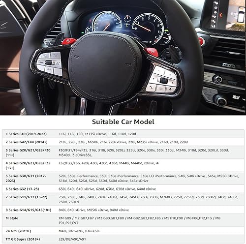 Miniatura 3 de Cubierta magnética de palanca de cambios para volante para BMW M2 M3 M4 G87 G20 G30 G80 G82 G01 G05 G07 F15 F80 F82 F87 F30 Z4 G29 F30 G22 X3 X5 X6