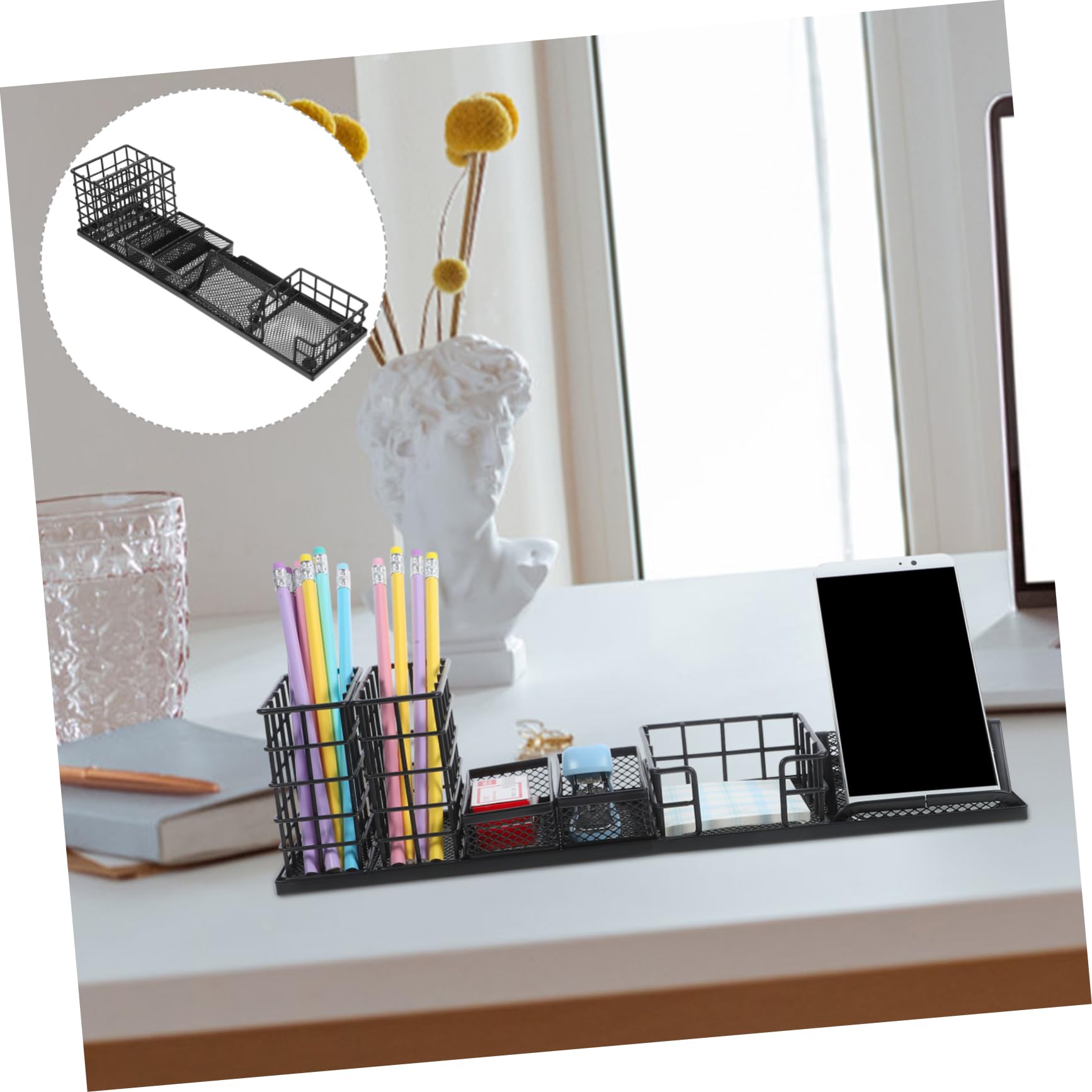 Zerodeko Boîtes De Rangement De Papeterie De Bureau Organisateur De Bureau Porte-stylo Boîte De Rangement De Comptoir