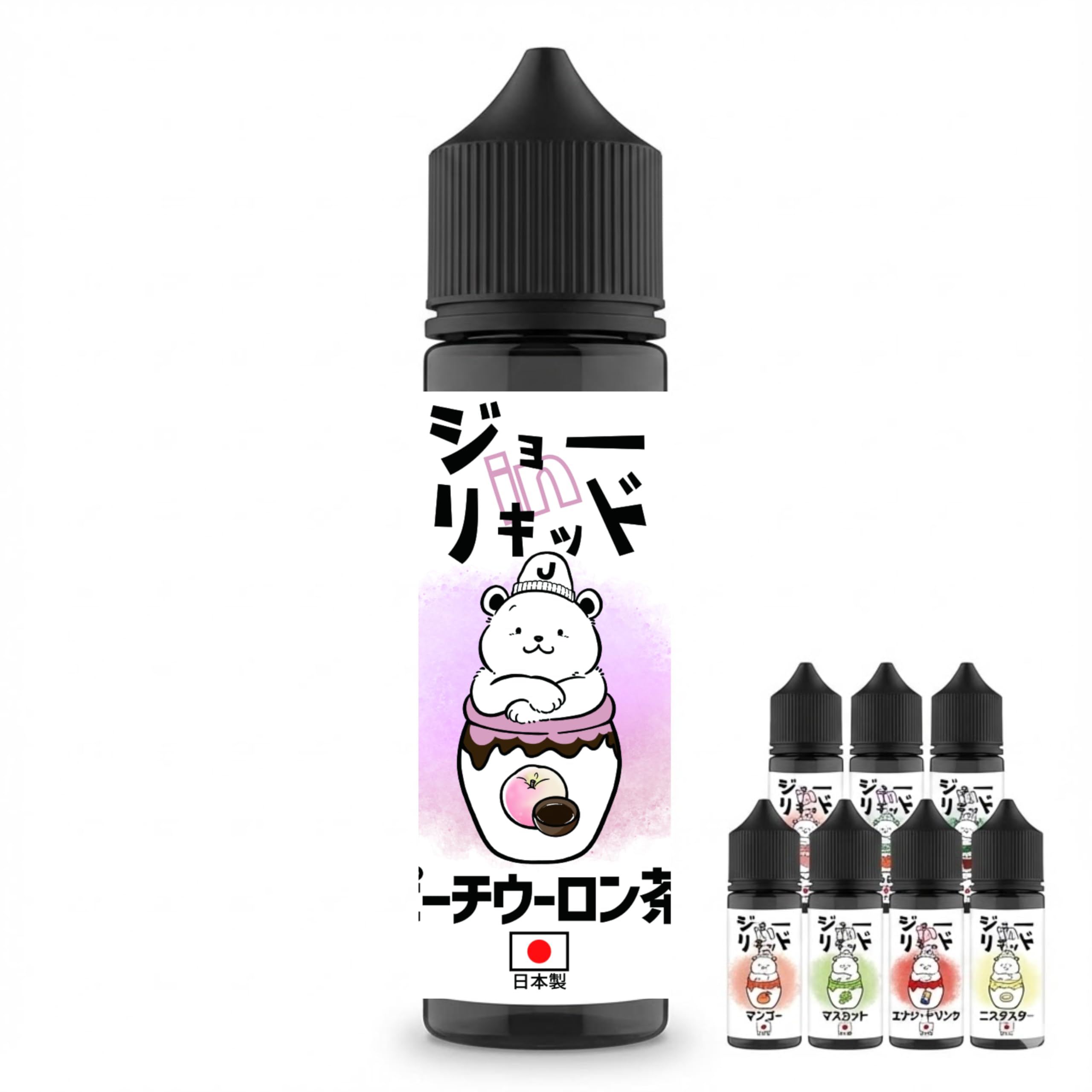 ジョーinリキッド 電子タバコ リキッド 国産 60ml 大容量 VAPE ベイプ フレーバー 補充用 日本製 ニコチンなし (ピーチウーロン茶)