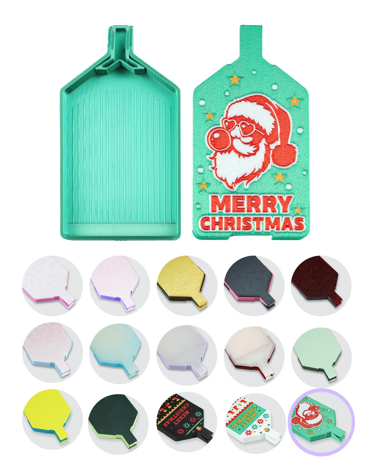 Foreveryoung Jolly Diamond Art Tray with Lid, Christmas Dreamy Santa