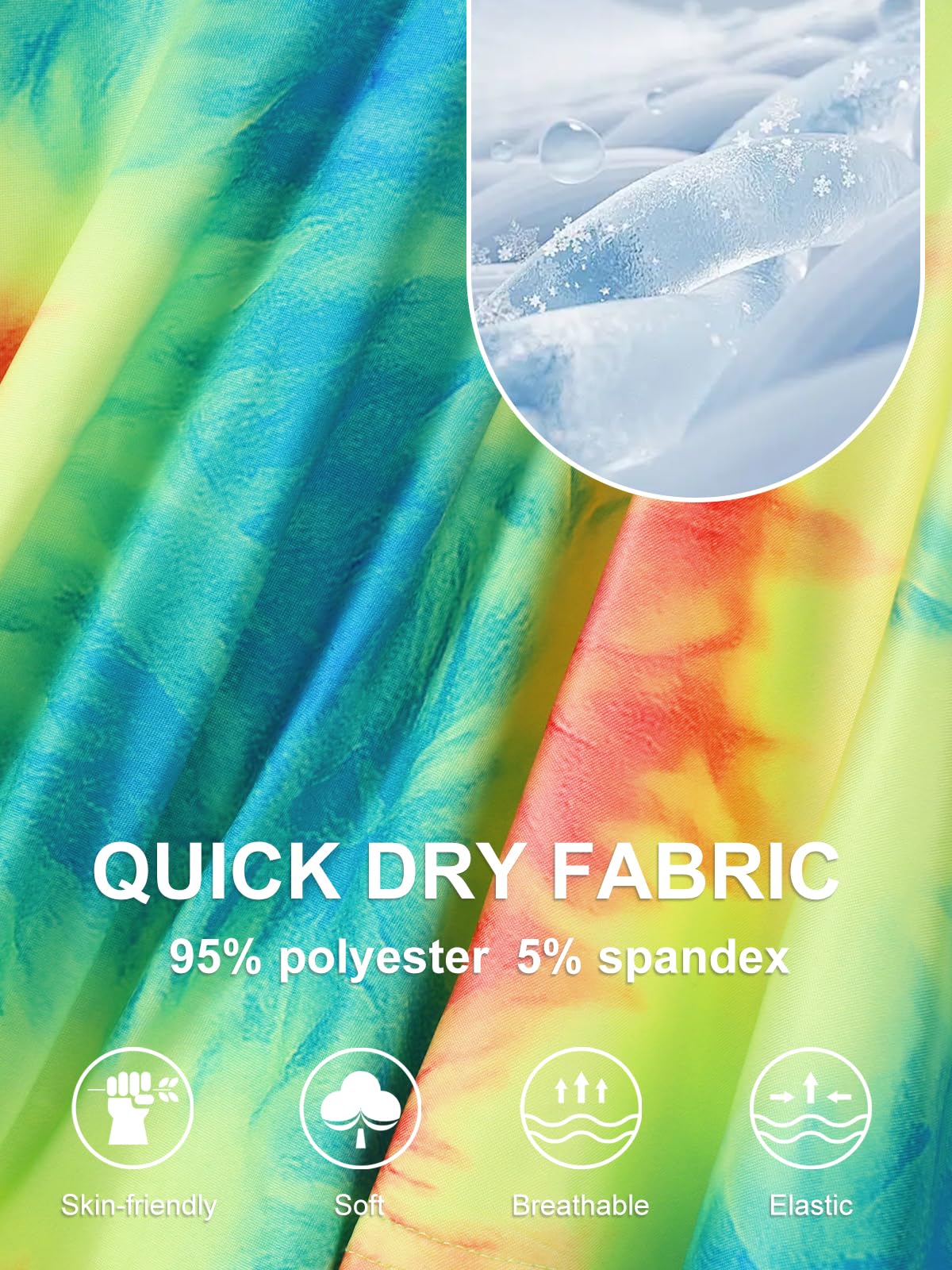 Valcatch Filles Athletic Skort Taille Haute Tie-Dye Jupes de Tennis avec Shorts Golf Flowy Jupe Courte Danse Running School Sport Jupe plissée avec Poches et Doublure en Spandex